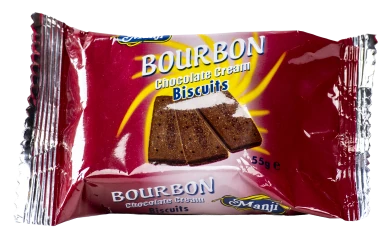 Manji Bourbon Chocolate Cream biscuits 55g