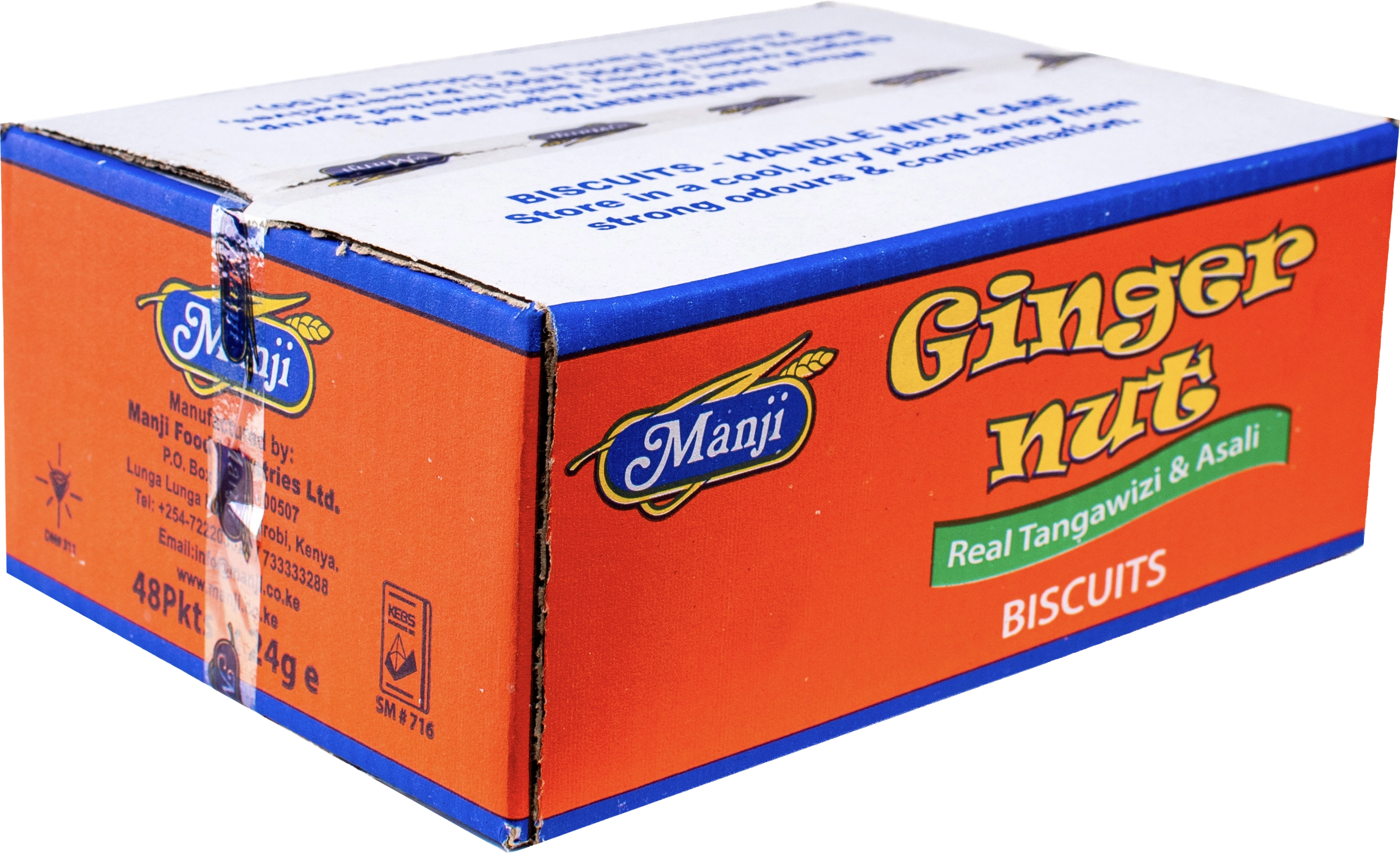 Manji Ginger Nut 24G Carton product pack