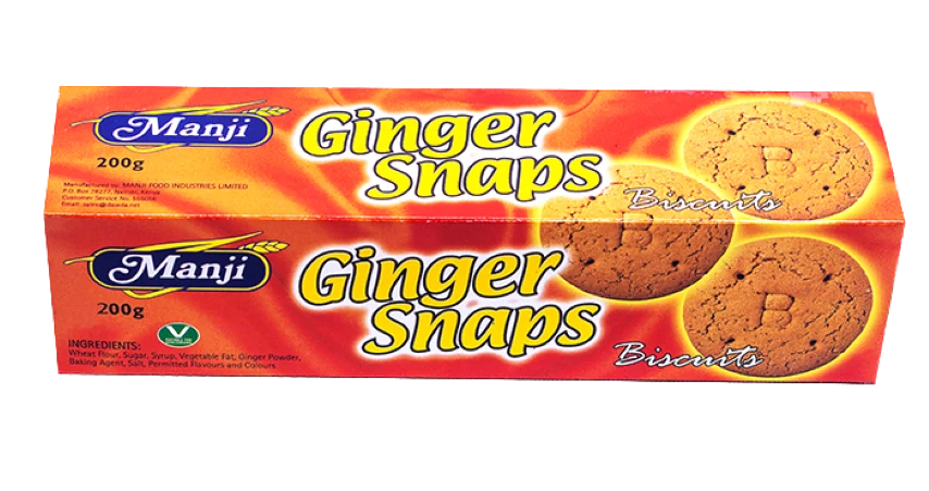Manji Ginger Snaps Biscuits 200g box