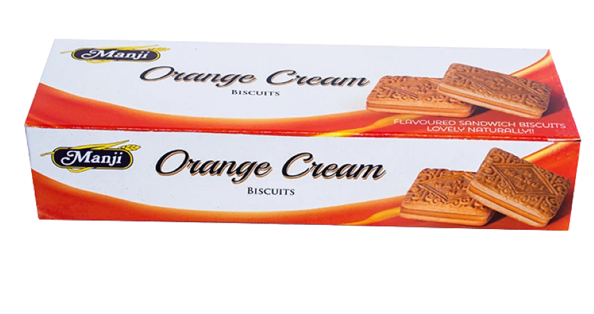 Manji Orange Cream Biscuits 160g pack