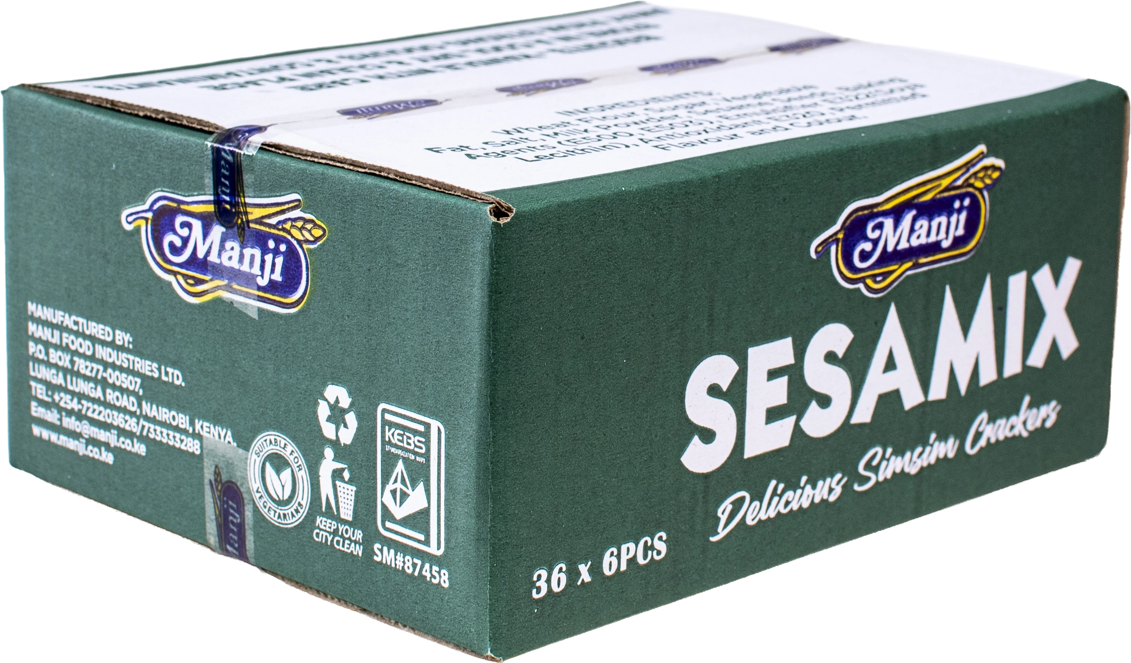 Manji Sesamix 33g cracker outer carton