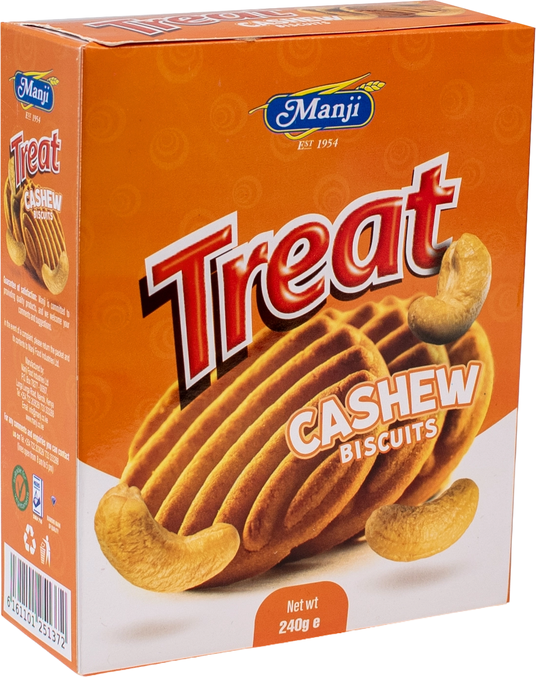 Manji Treat Cashew Biscuits 240g box